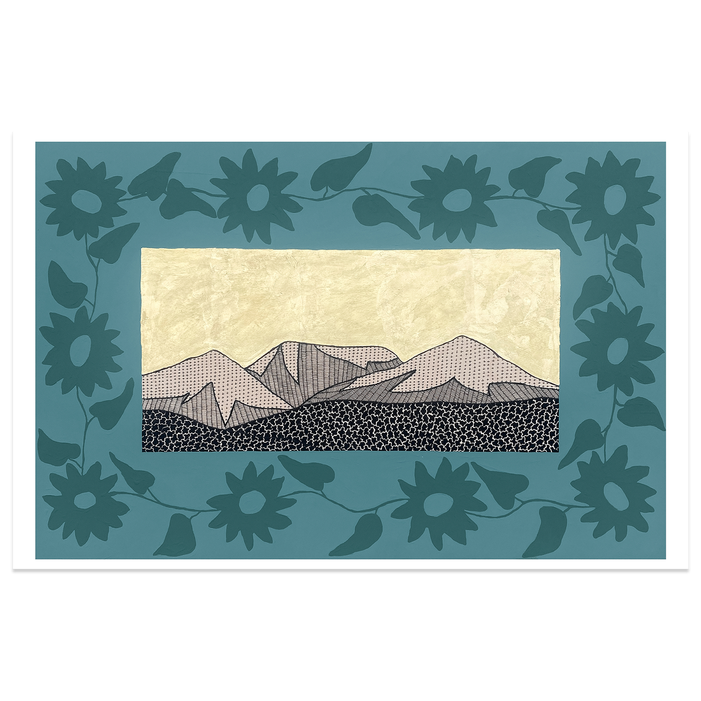 Table and Red Mountains Giclée Print