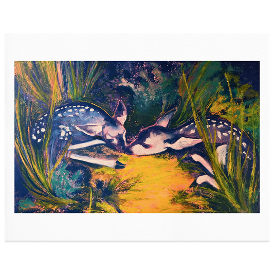 Two Fawns Giclée Print